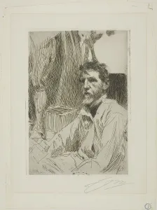 Designer Prints: August Saint Gaudens I, 1898. Creator: Anders Leonard Zorn