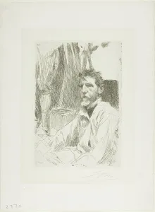 Designer Prints: August Saint Gaudens I, 1898. Creator: Anders Leonard Zorn