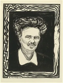August Strindberg, 1896. Creator: Edvard Munch