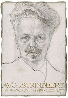 Carl 1853 1919 Gallery: August Strindberg, 1899. Artist: Larsson, Carl (1853-1919)