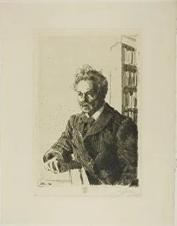 August Strindberg, 1910. Creator: Anders Leonard Zorn