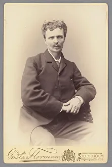 Portraitb W Prints: August Strindberg Artist: Florman, Gosta (1831-1900)
