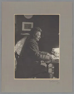 Portraitb W Prints: August Strindberg Artist: Jonn, Lina (1861-1896)