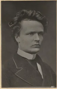Portraitb W Prints: August Strindberg Artist: Roesler, August Josef Robert (1837-1896)