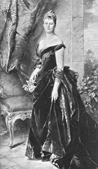 Auguste Viktoria Prints: HIM Augusta Victoria, German Empress; after Conrad Kiesel, 1891. Creator: Unknown