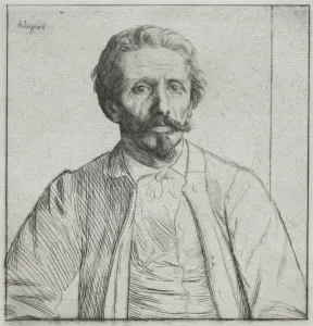 Auguste Delatre, c. 1877. Creator: Alphonse Legros (French, 1837-1911)