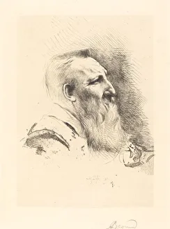 Besnard Albert Prints: Auguste Rodin, 1900. Creator: Paul Albert Besnard