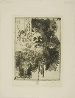 Draughtsman Prints: Auguste Rodin, 1906. Creator: Anders Leonard Zorn