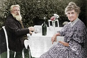 Auguste Rodin - Rodin and his Wife in their Garden at Meudon, c1925