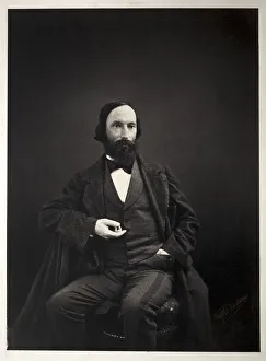 Auguste Vacquerie, c. 1860. Creator: Pierre Jean Delbarre (French, 1826-)