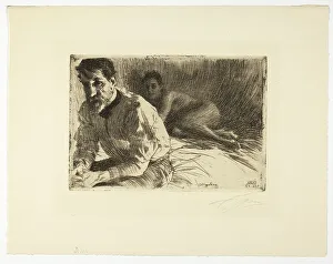 Designer Prints: Augustus Saint Gaudens II (Saint Gaudens and His Model)