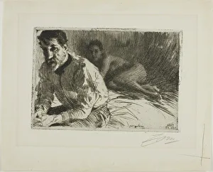 Designer Prints: Augustus Saint-Gaudens II (Saint-Gaudens and His Model)