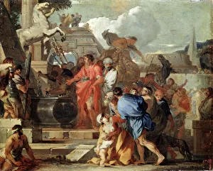 Images Dated 27th July 2010: Augustus before the Tomb of Alexander the Great, 17th century. Artist: Sebastien Bourdon