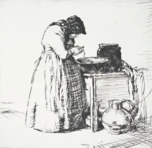 Aunt Elizabeth, 1921. Creator: Edmund Blampied