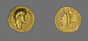 Pius Antoninus Prints: Aureus (Coin) Portraying Emperor Antoninus Pius, 138-161. Creator: Unknown