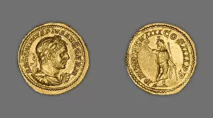 Emperor Caracalla Gallery: Aureus (Coin) Portraying Emperor Caracalla, 216, issued by Caracalla. Creator: Unknown