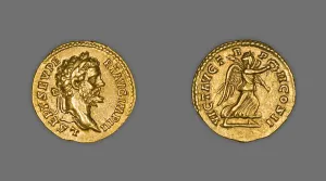Aureus (Coin) Portraying Emperor Septimus Severus, 194-195, issued by Septimius Severus Aureus (Coin) Portraying Emperor Septimus Severus, 194-195, issued by Septimius Severus