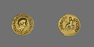 Titus Flavius Vespasianus Prints: Aureus (Coin) Portraying Emperor Vespasian, 70. Creator: Unknown