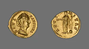 Aureus (Coin) Portraying Empress Faustina the Elder, 141-161, issued by Antoninus Pius Aureus (Coin) Portraying Empress Faustina the Elder, 141-161, issued by Antoninus Pius