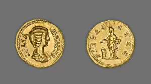 Aureus (Coin) Portraying Empress Julia Domna, 196-211, issued by Septimius