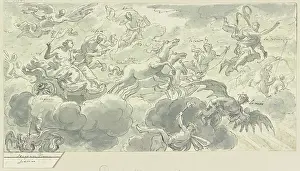 Studies Prints: Aurora in a chariot with her entourage. Creator: Unknown