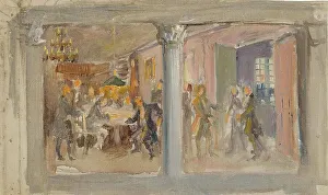 Akseli Gallen Kallela Prints: Aurora club, rehearsal for the Helsinki University wall painting