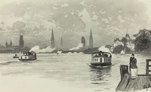 Fritz Stoltenberg Prints: Aussenalster, 1893. Creator: Fritz Stoltenberg