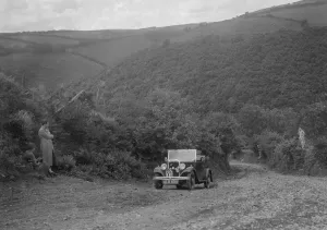 Austin 10 competing in the Mid Surrey AC Barnstaple Trial, Beggars Roost, Devon, 1934