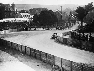 Haute Normandie Prints: An Austin 100hp car taking a bend, French Grand Prix, Dieppe, 1908