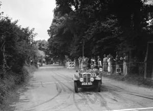 Bert Prints: Austin 7 of Bert Hadley, winner of a bronze award at the MCC Torquay Rally, July 1937