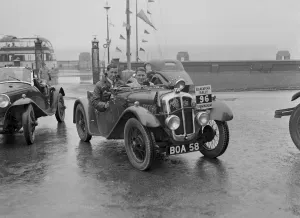 Blackpool Gallery: Austin 7 Grasshopper of CD Buckley at the Blackpool Rally, 1936. Artist: Bill Brunell