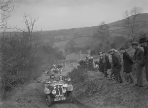 Austin 7 Grasshopper of CD Buckley competing at the MG Car Club Midland Centre Trial, 1938