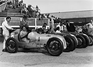 Team Prints: The Austin 7 team at Brooklands, Surrey, 1937