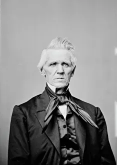 Hairdo Collection: Austin A. King of Missouri, between 1855 and 1865. Creator: Unknown