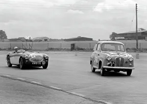 Austin A35 at 750 MC 6 hour relay race Silverstone 1957