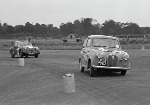 Northamptonshire Prints: Austin A35 at 750 MC 6 hour relay race Silverstone 1957