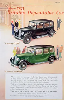 Austin car advert, 1935
