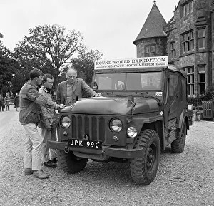 Beaulieu Collection: Austin Champ at Beaulieu 1968 Lord Montagu with James Mathieson and Barry Hale. Creator: Unknown