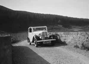 Rsac Prints: Austin Ten-Four 2-door saloon of JA Flewitt competing in the RSAC Scottish Rally, 1933