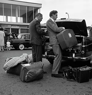 Lifting Prints: Austin Westminster and DAF 750 at the port of Rotterdam, Netherlands, 1963. Artist