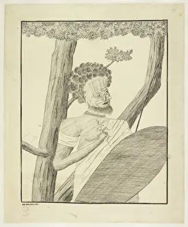 Underneath Prints: An Australian Aborigine, 1770-1771. Creator: Charles Praval