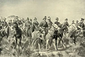 Territorial Prints: Australian Bushmen on the March, 1901. Creator: Allan Stewart