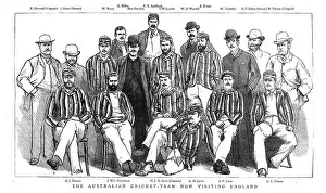 Cricketers Prints: The Australian Cricket team visiting England, 1886. Creator: Unknown