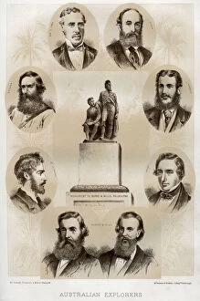 Monument Collection: Australian explorers, 1879. Artist: McFarlane and Erskine