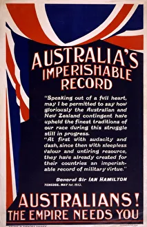Australian Recruitment Poster, 1915 Australian Recruitment Poster, 1915