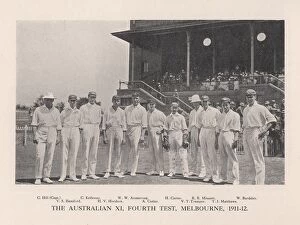 The Australian XI for the Fourth Test vs England at Melbourne, 1911 (1912). Artist: Sears