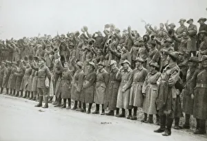 Slouch Hat Prints: Australians cheer King George V, France, World War I, 1916