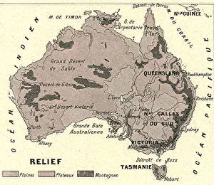 Australie Relief; Les Terres Du Pacifique, 1914. Creator: Unknown