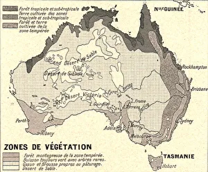 Australie Zones de Vegetation; Les Terres Du Pacifique, 1914. Creator: Unknown
