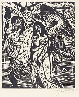 Garden Of Eden Gallery: Austreibung aus dem Paradies (The Expulsion from Paradise), 1919. Creator: Lovis Corinth